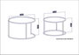 Hanah Home Juego de Mesas Apilables Tambur - Blanco